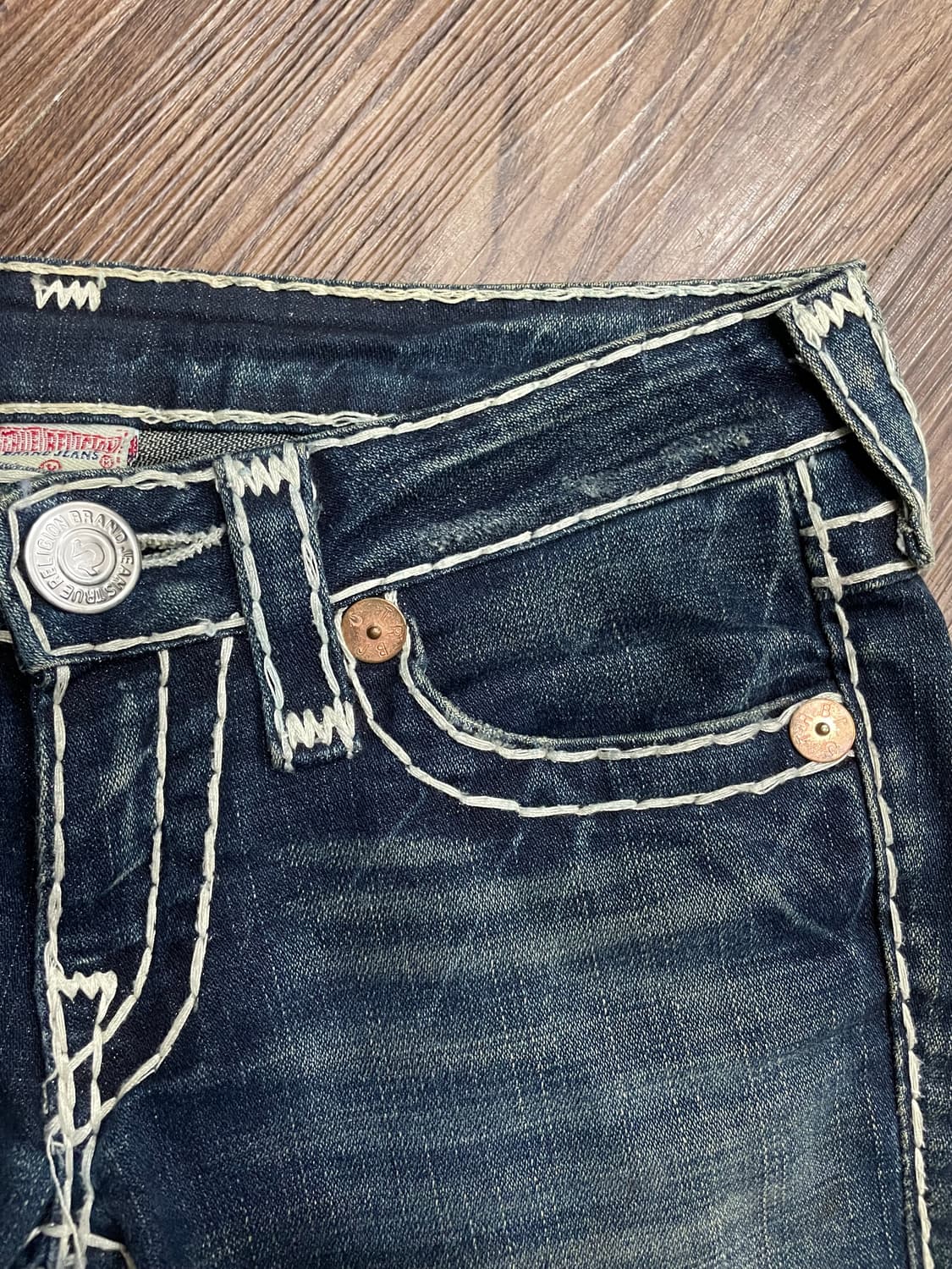 트루릴리전 USA 빌리슈퍼티 로우라이즈 부츠컷 데님 팬츠 플레어진 상품이미지6