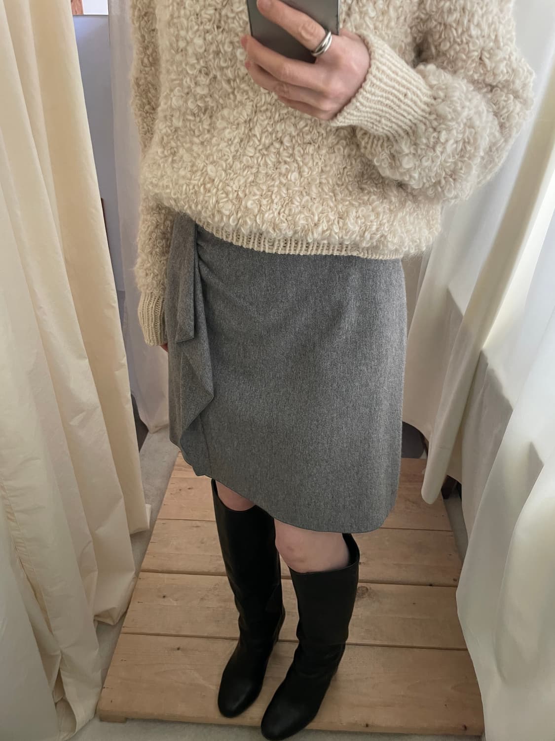 vintage Paule Ka wool frill mini skirt 상품이미지3