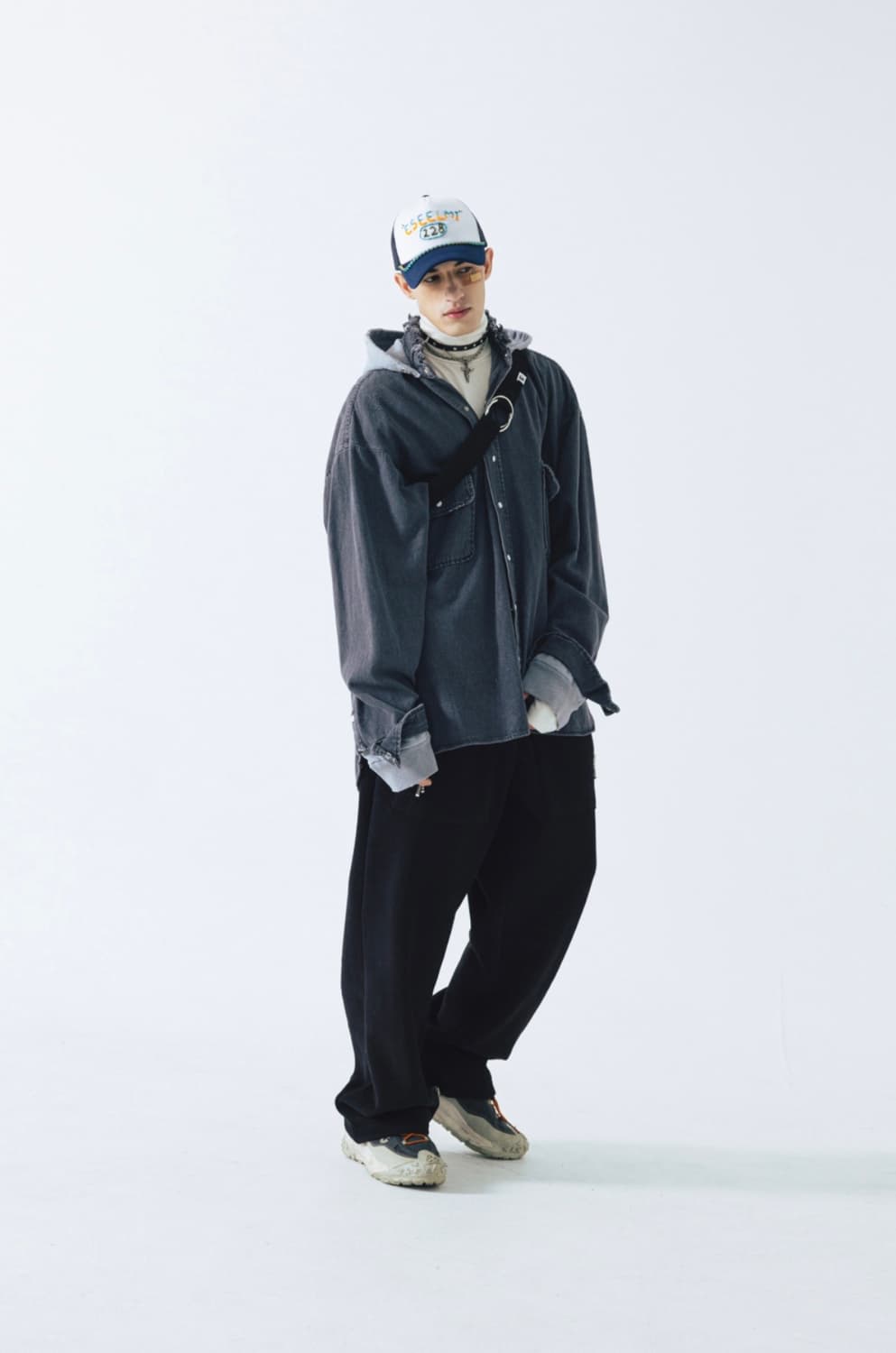 ESEELMI DOUBLE LAYERED DENIM SHIRT 상품이미지5
