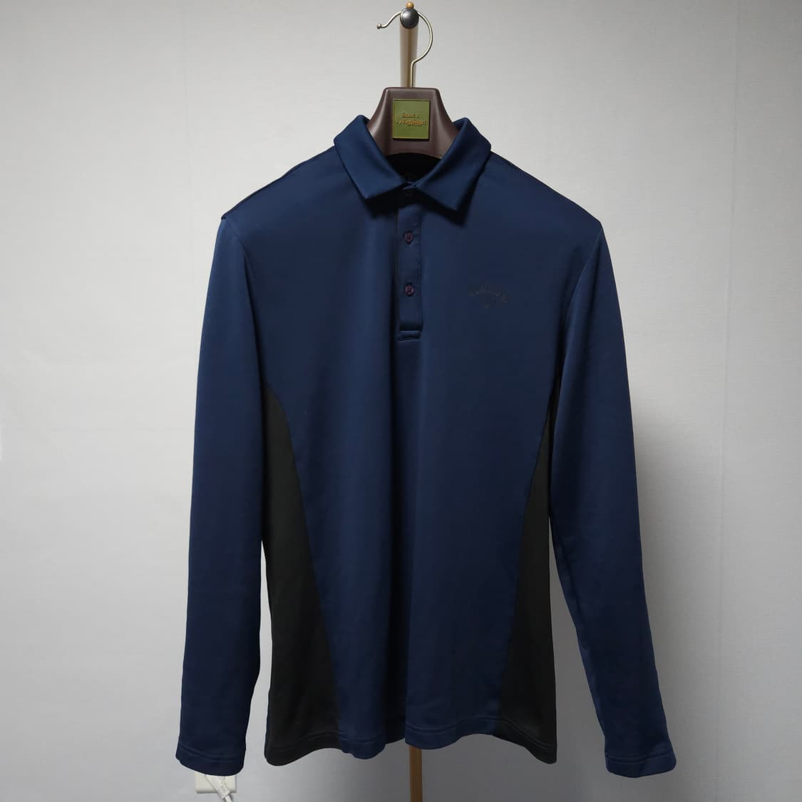 100 ) 캘러웨이 남성 네이비 긴팔 폴로 티셔츠 카라티 상품이미지2