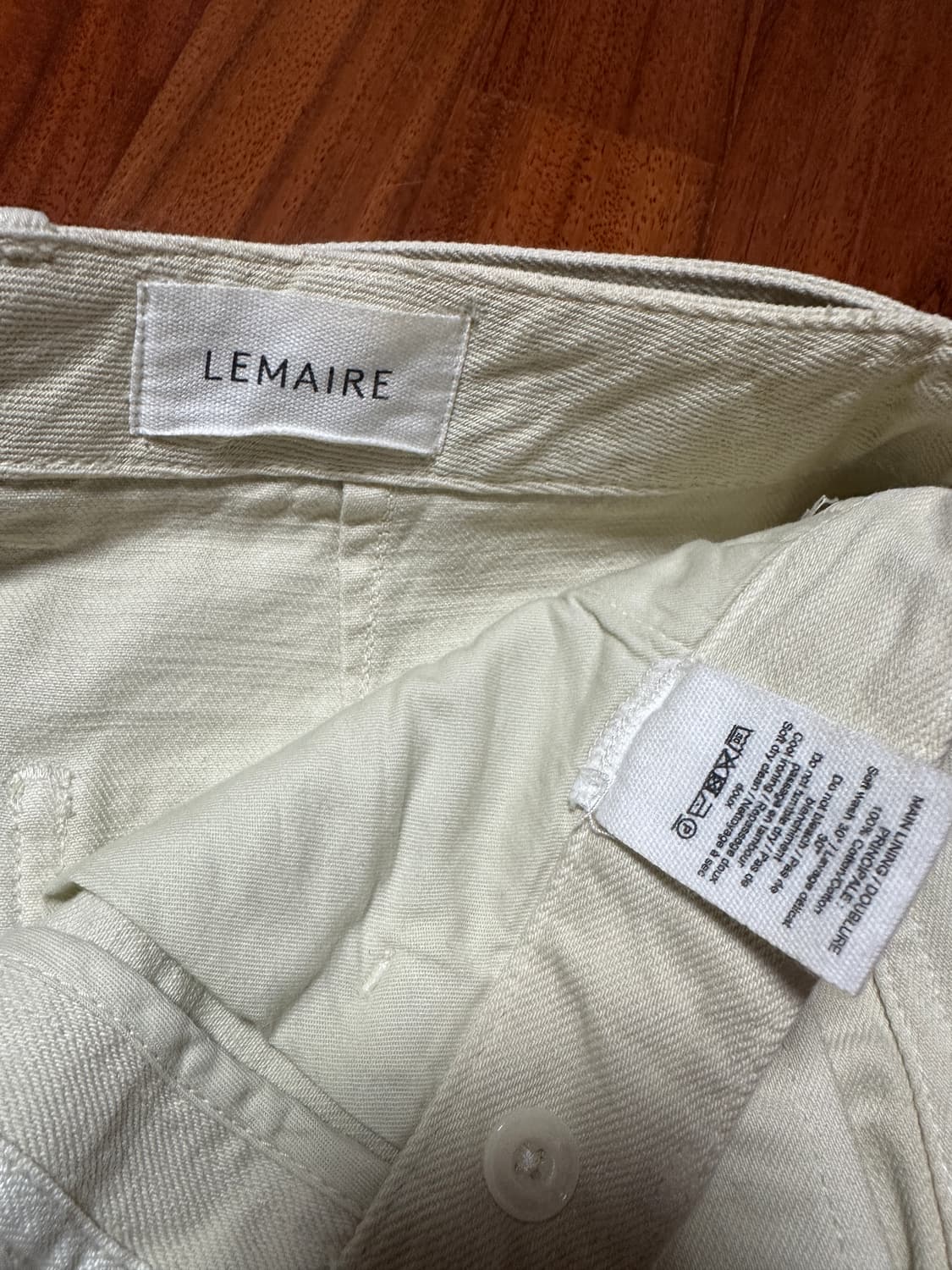 르메르 트위스트 벨티드 데님 팬츠 아이보리 m 상품이미지4