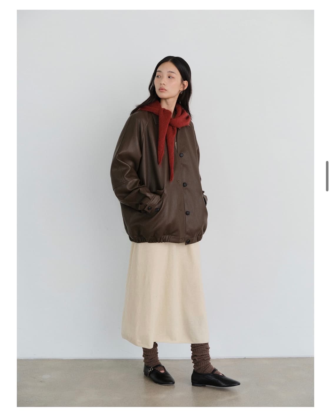 유라고 모헤어 니트 스카프 상품이미지2