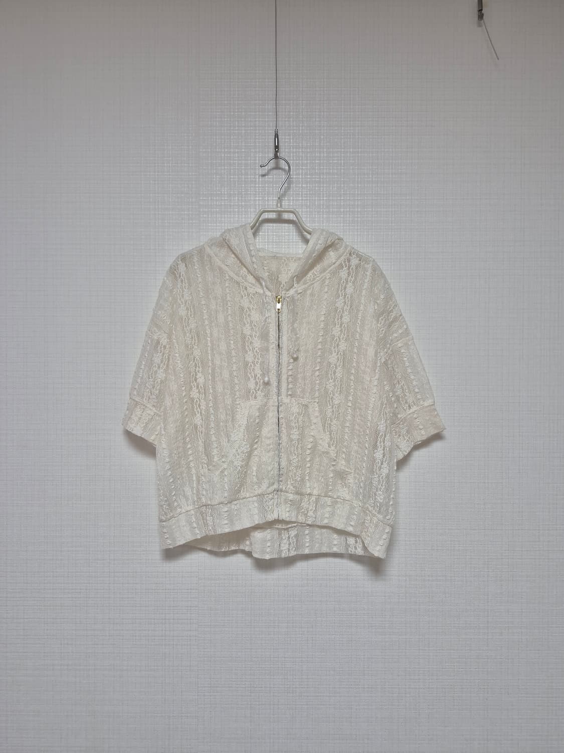 리즈리사 샘플 히메카지 레이스 후드파카 오프화이트 상품이미지1