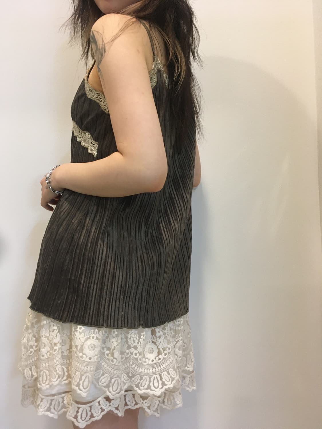 일본빈티지 카키 모리 슬리브리스 상품이미지8