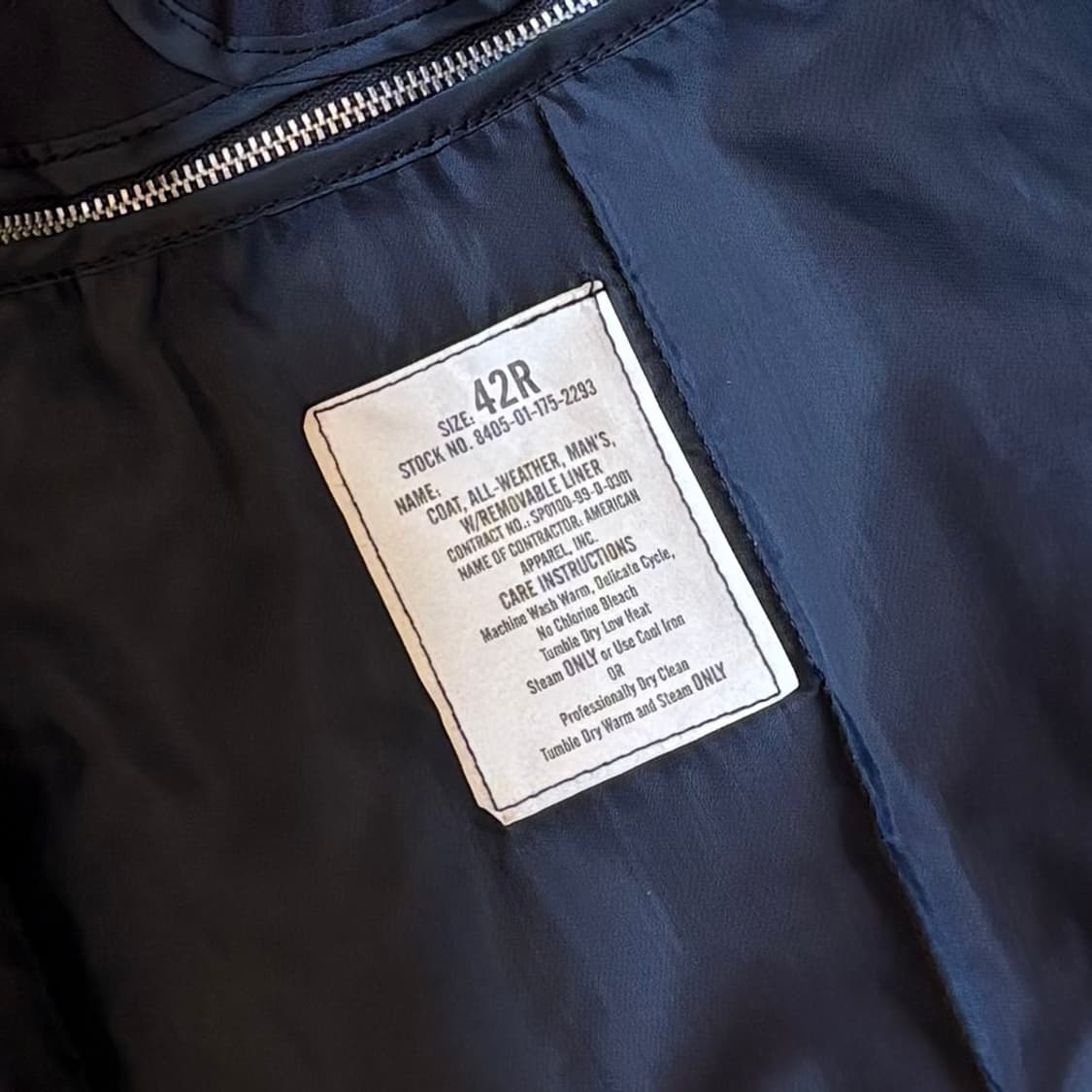 [42R] 데드스탁 90s USAAF All Weather Coat 상품이미지7