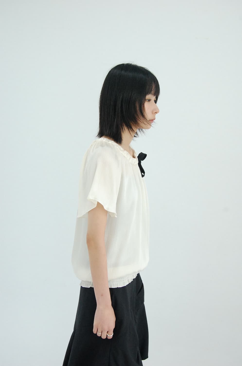 Natural beauty basic ribbon blouse 상품이미지3