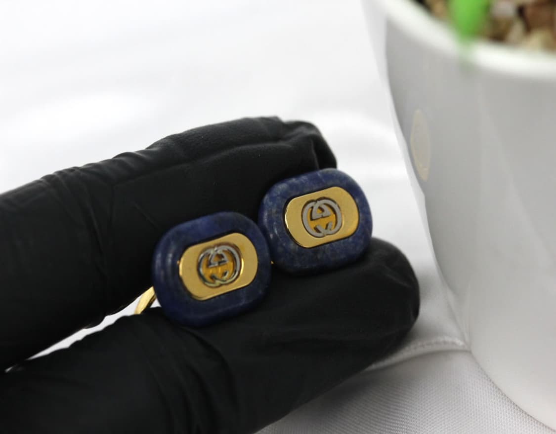 구찌 A등급 한정판 라피스 천연 원석 남자 명품 커프스 상품이미지6