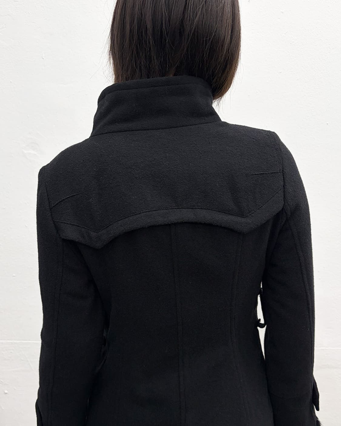 빈티지 래빗 퍼 커프스 더블 코트 상품이미지6