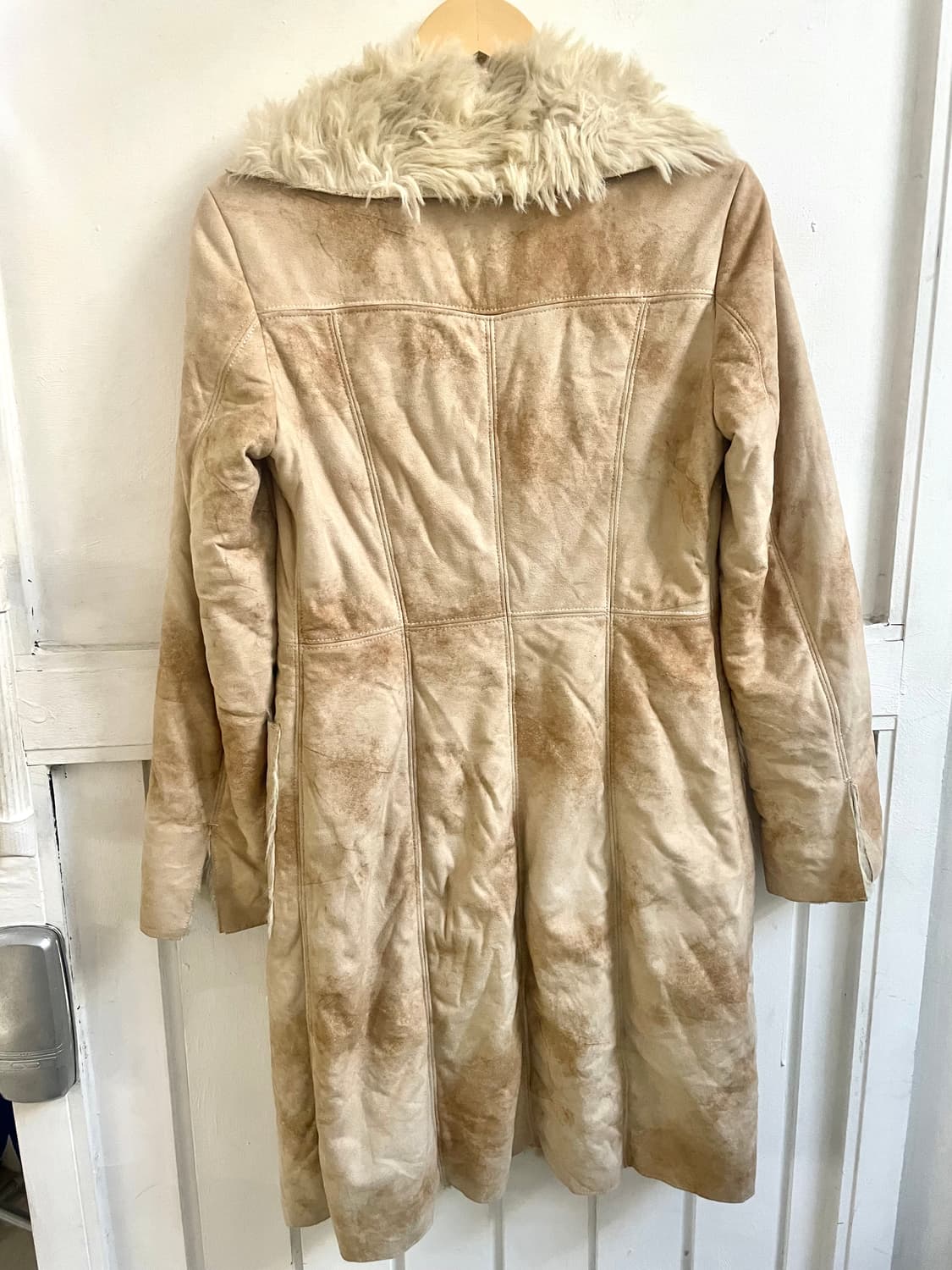 베네통 롱 무스탕 코트 상품이미지5