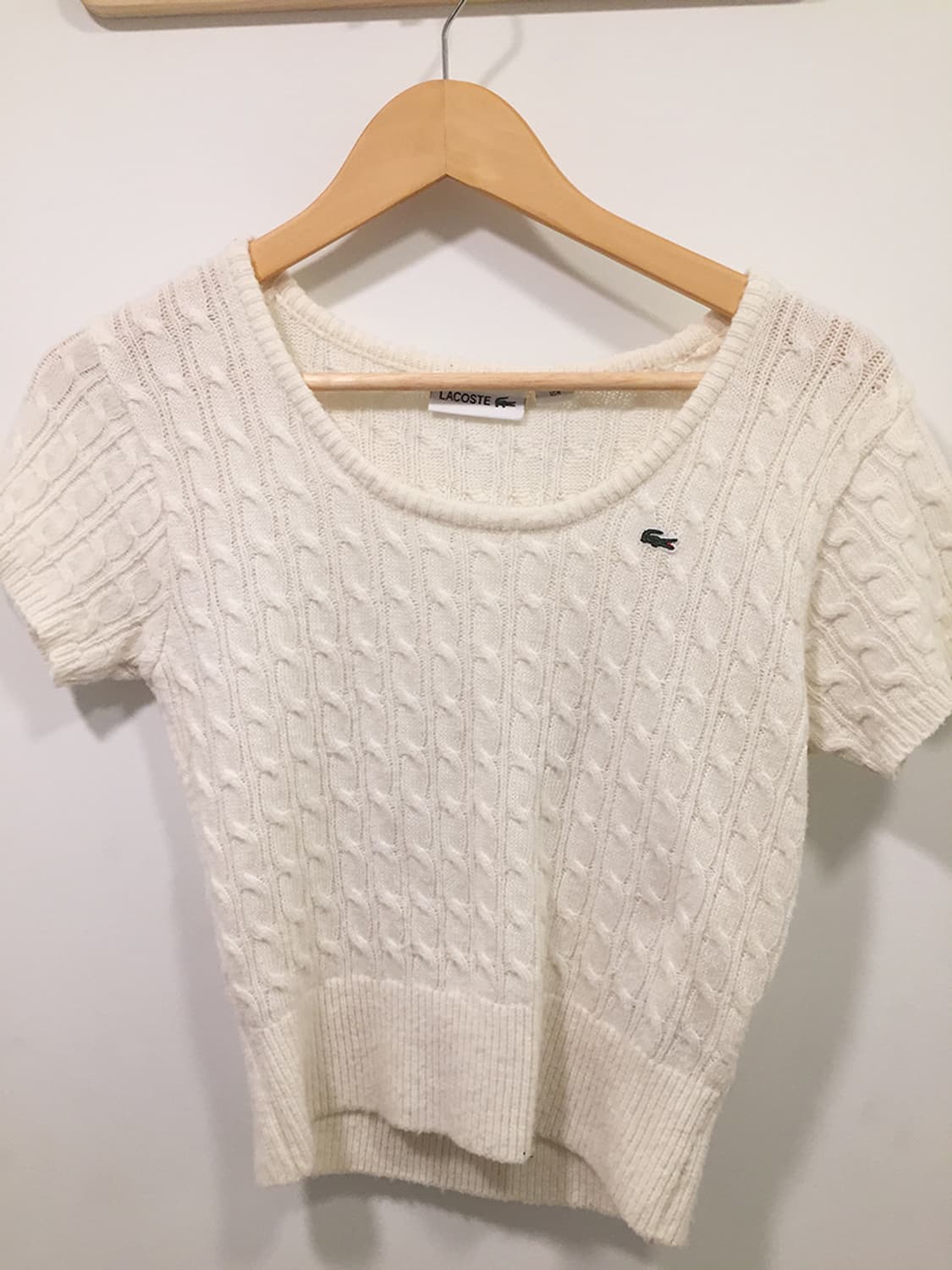 여성 라코스테 U넥 반팔니트 95 상품이미지5