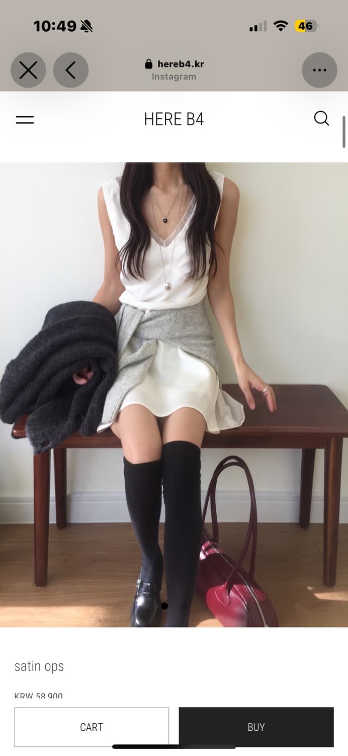 히어비포 세틴 원피스 hereb4 satin ops 상품이미지1