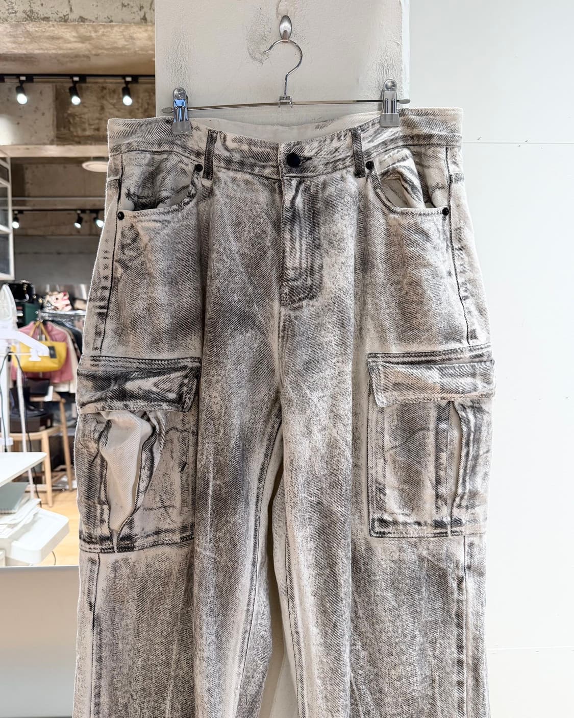 웰던 더티 워시 멀티 카고 데님 팬츠 상품이미지2