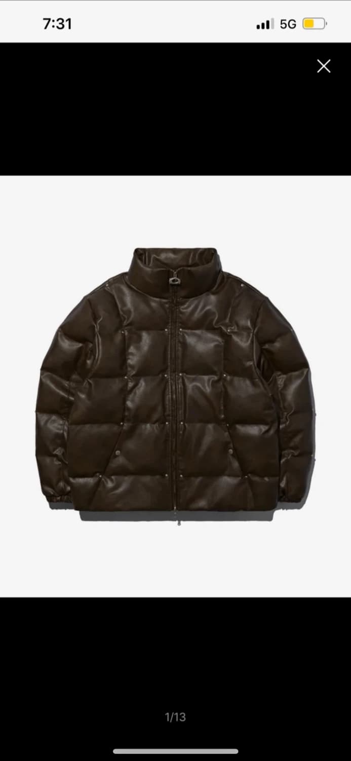 크리틱 브라운 레더 패딩 m사이즈 상품이미지1