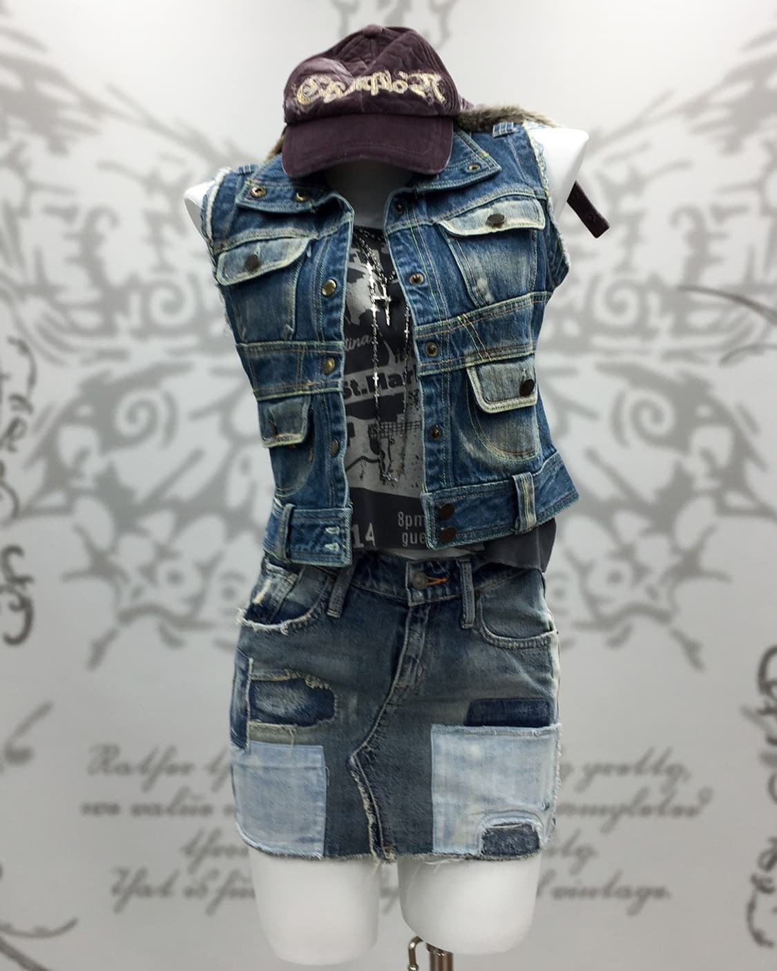 Y2K denim vest 상품이미지1