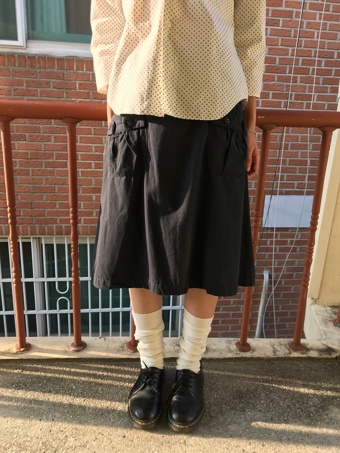 Beams boy button skirt 상품이미지1