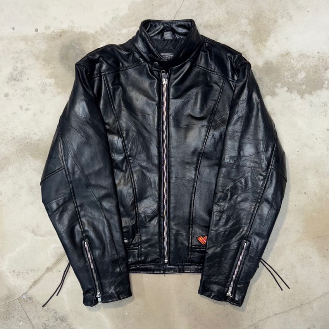 [S] 90's Diamond Plate Leather Jacket 상품이미지3