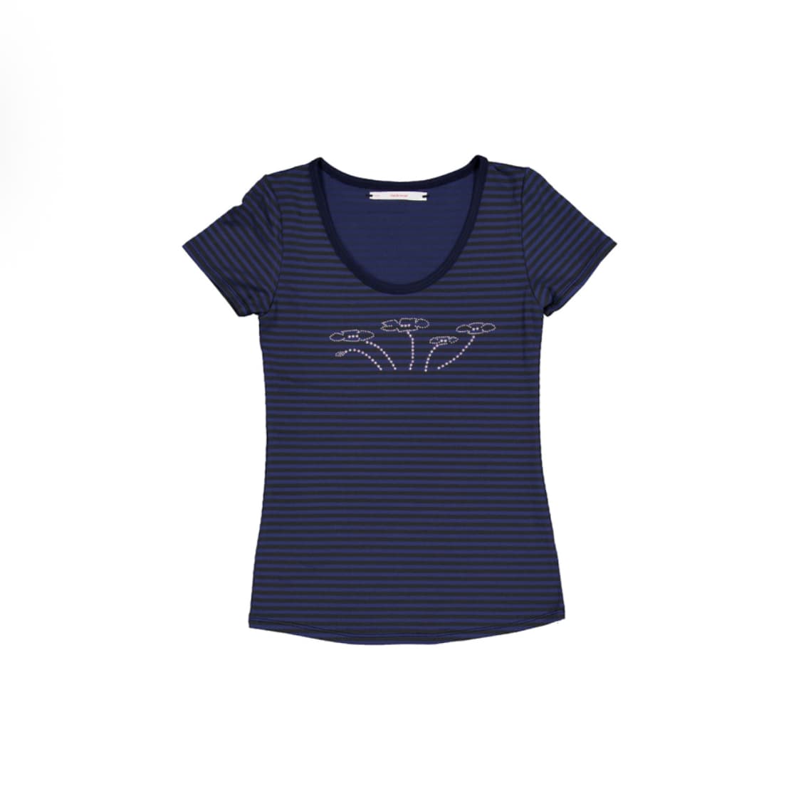 0milewear 영마일웨어 데이지 더스트 스트라이프 티셔츠 네이비 상품이미지1