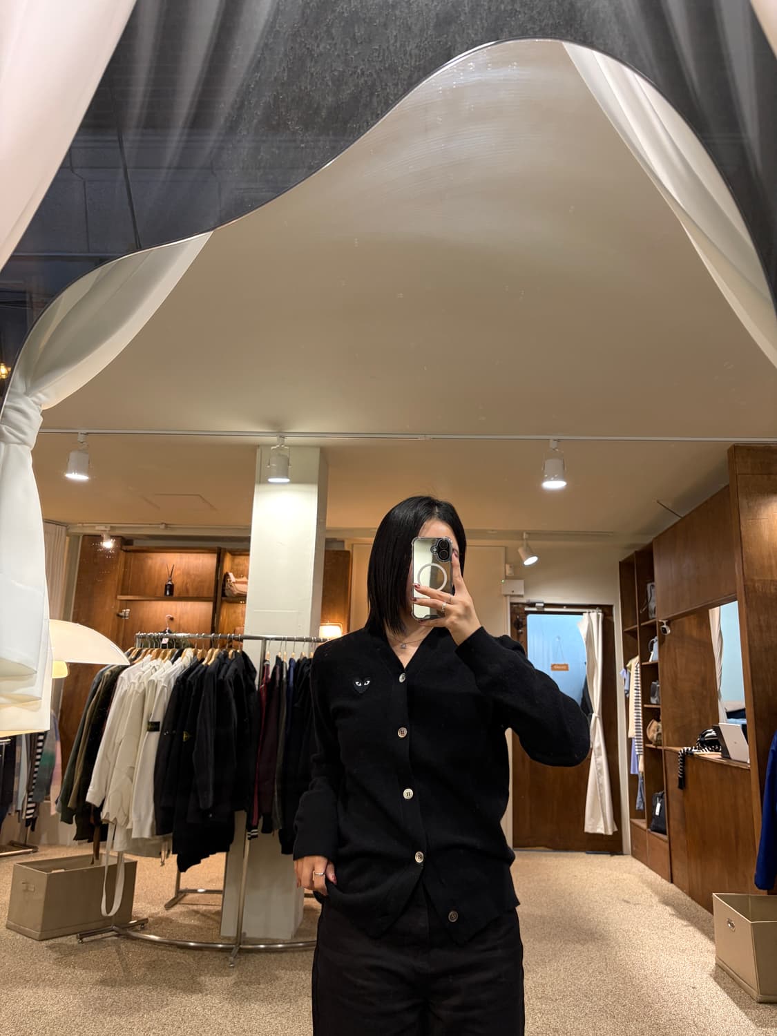 꼼데가르송 블랙 하트 와펜 가디건 상품이미지2