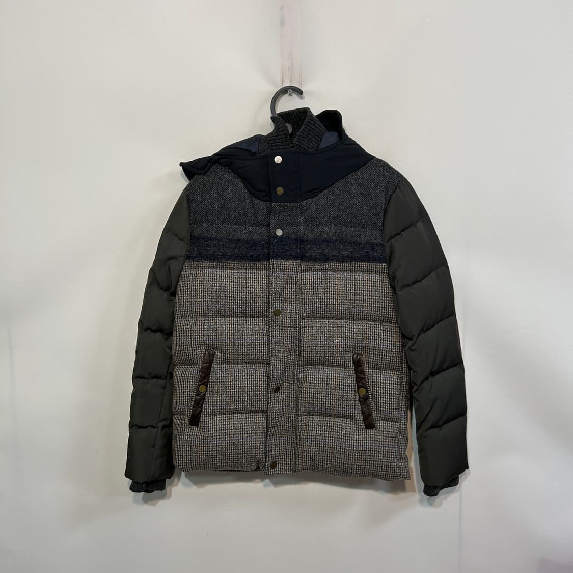 한섬 시스템옴므 구스다운 울 모직 패딩 100 상품이미지1