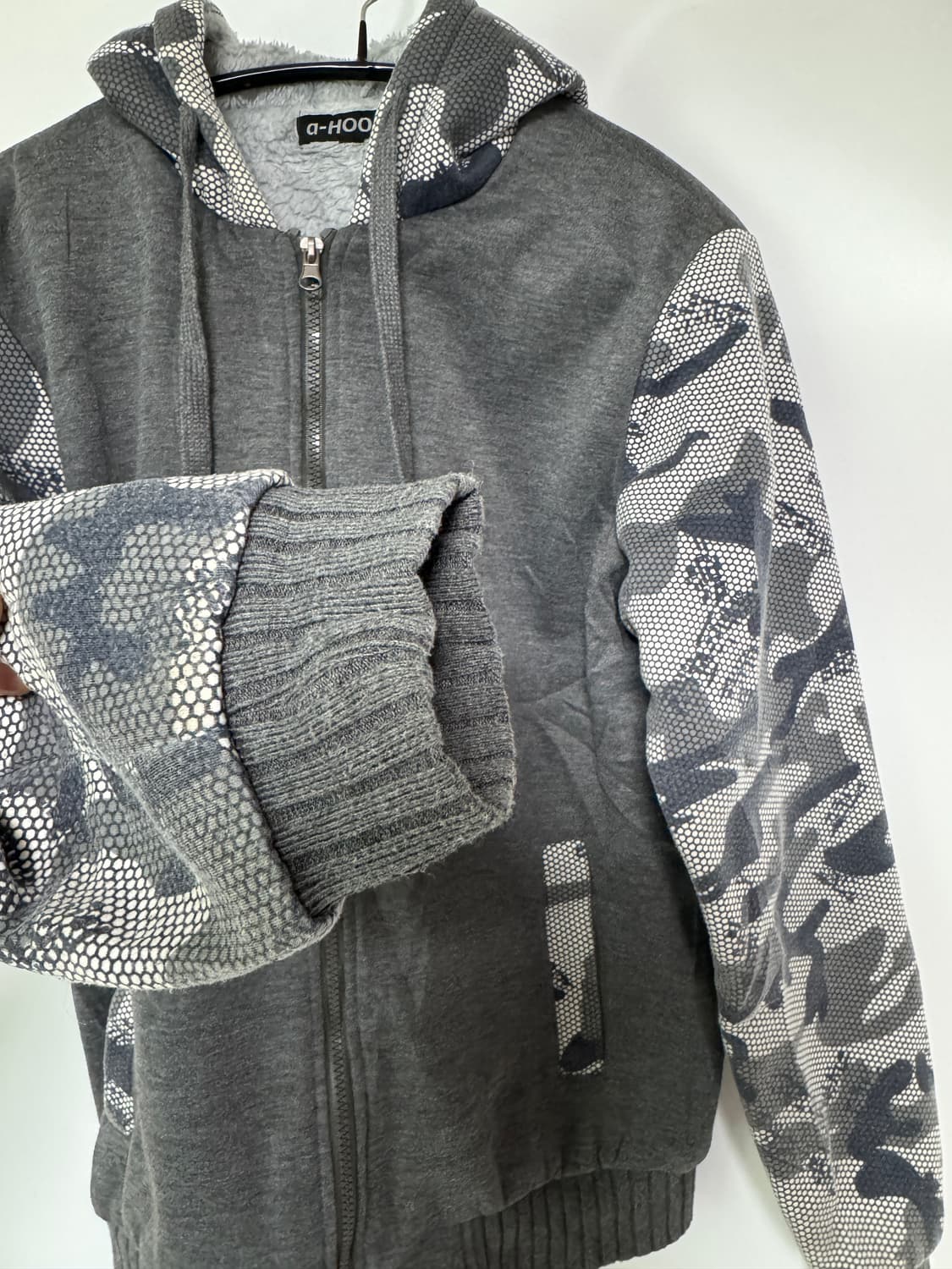a-HOOP 카모 패턴 후드 집업 S-m 상품이미지3