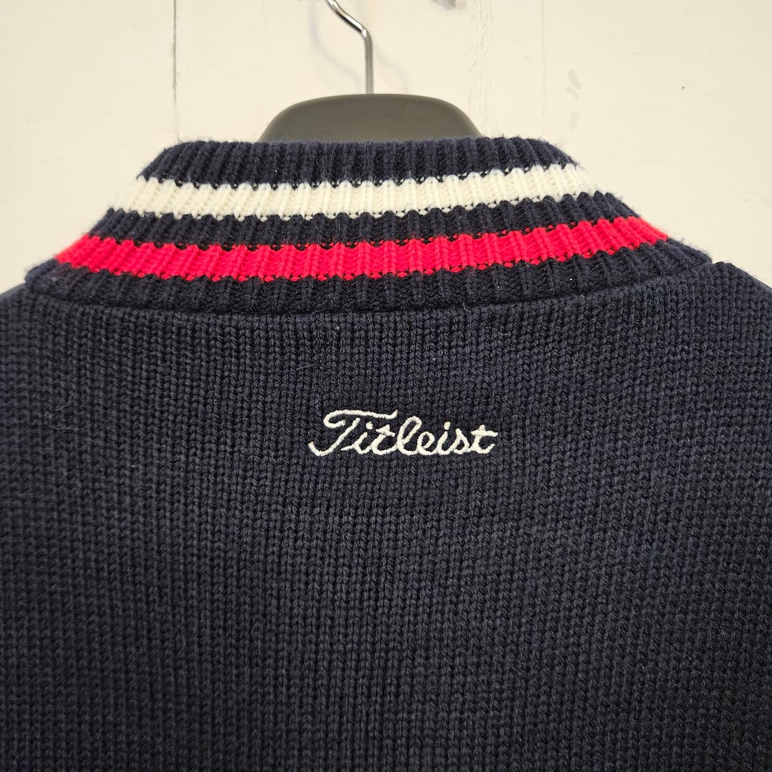 105(XL)타이틀리스트 퀼팅 니트 골프 자켓 네이비 상품이미지7
