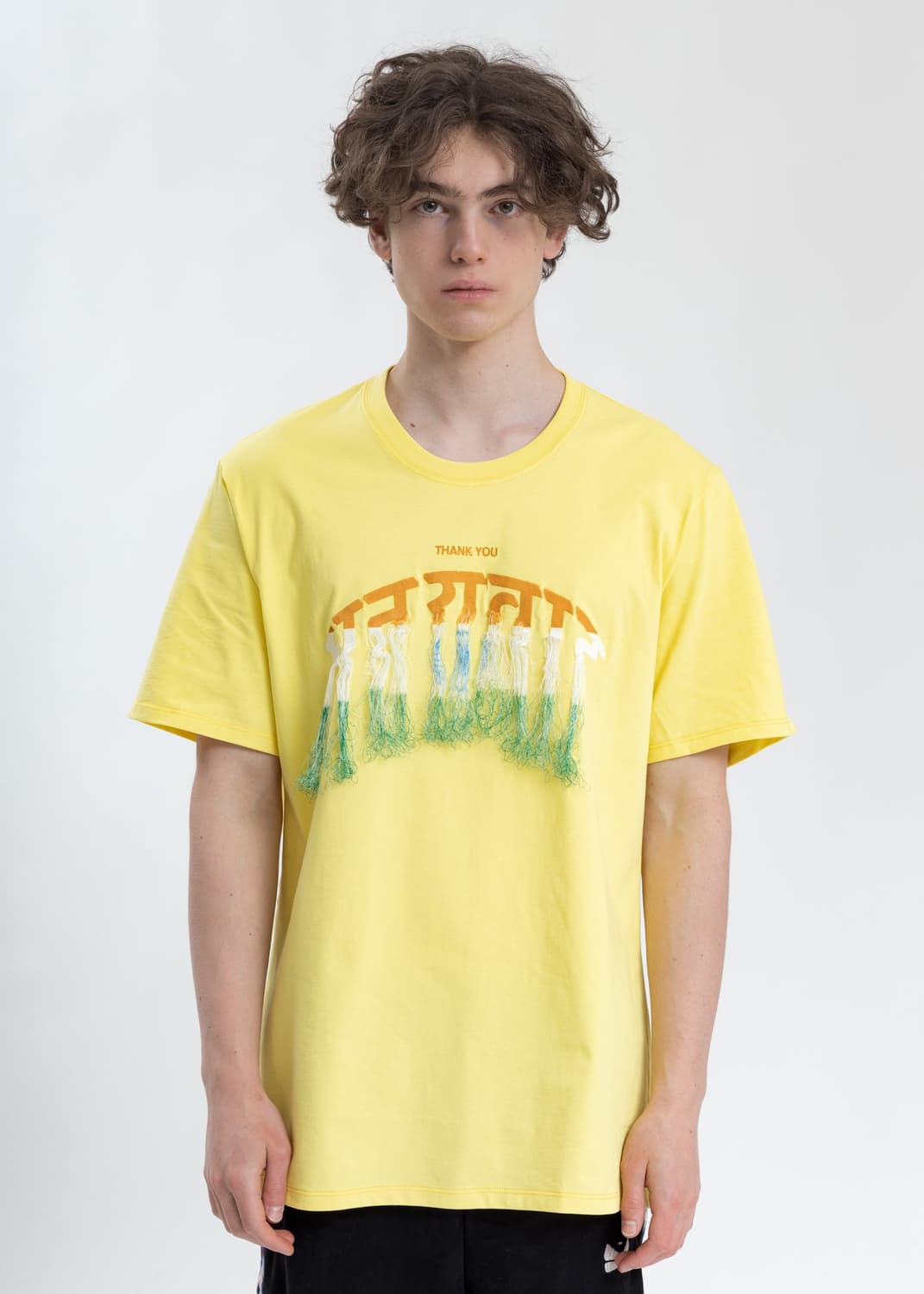 더블렛 20aw 땡큐 프린지 티셔츠 상품이미지2