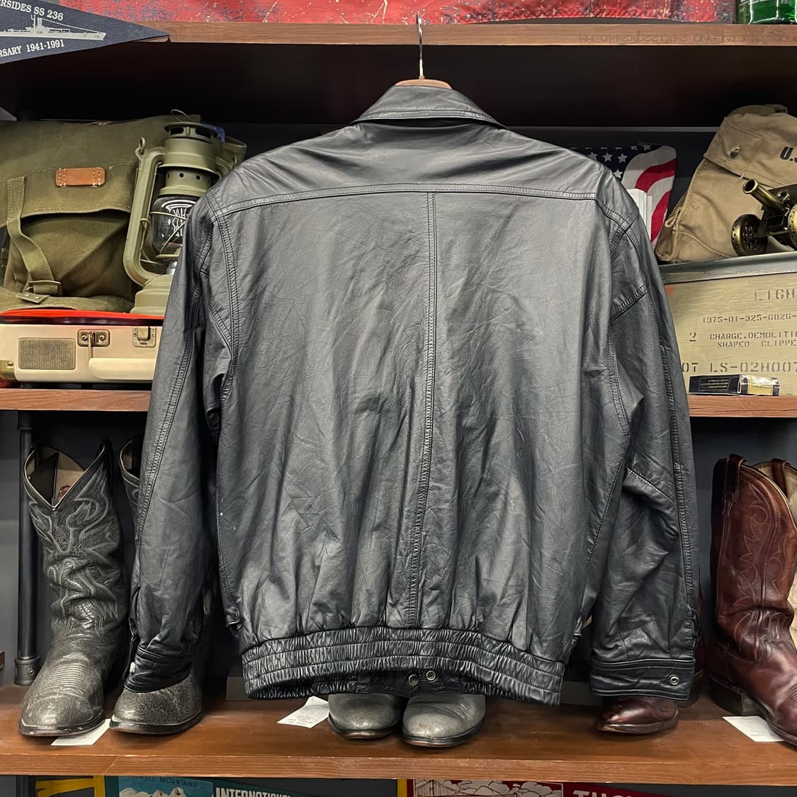 90s 트레디셔널 라이더 어깨 패드 소가죽 자켓 상품이미지2