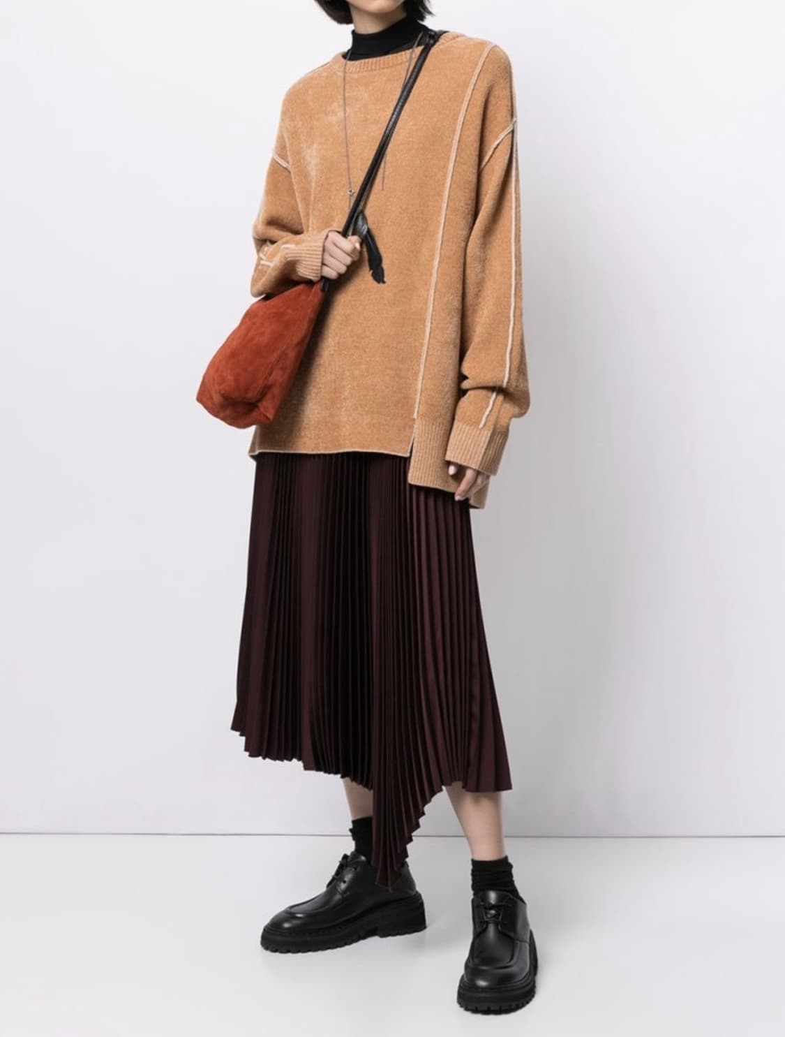 송지오 리버시블 니트 카멜 48 상품이미지3