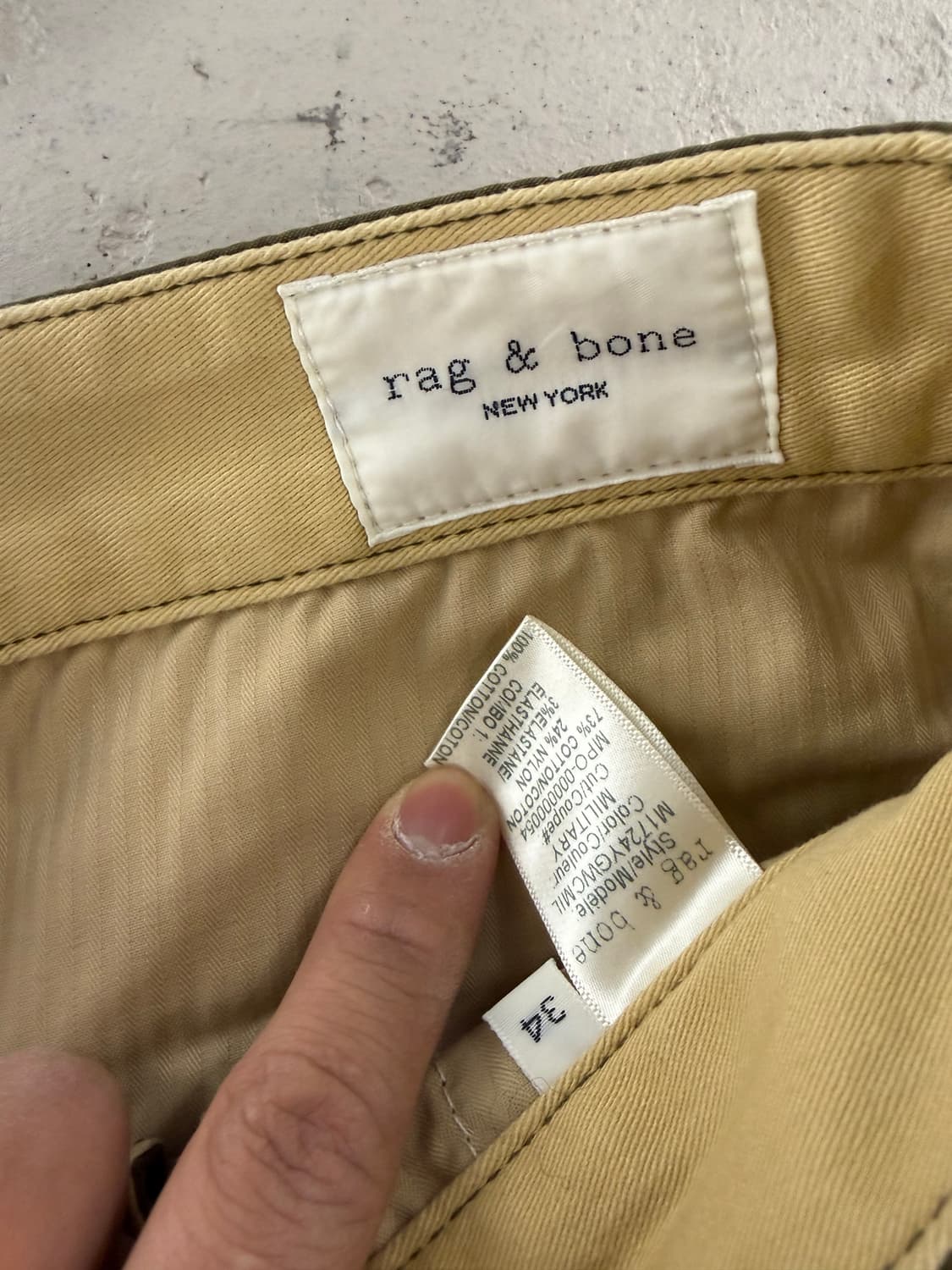 Rag & Bone 치노 팬츠 카키 34 상품이미지4