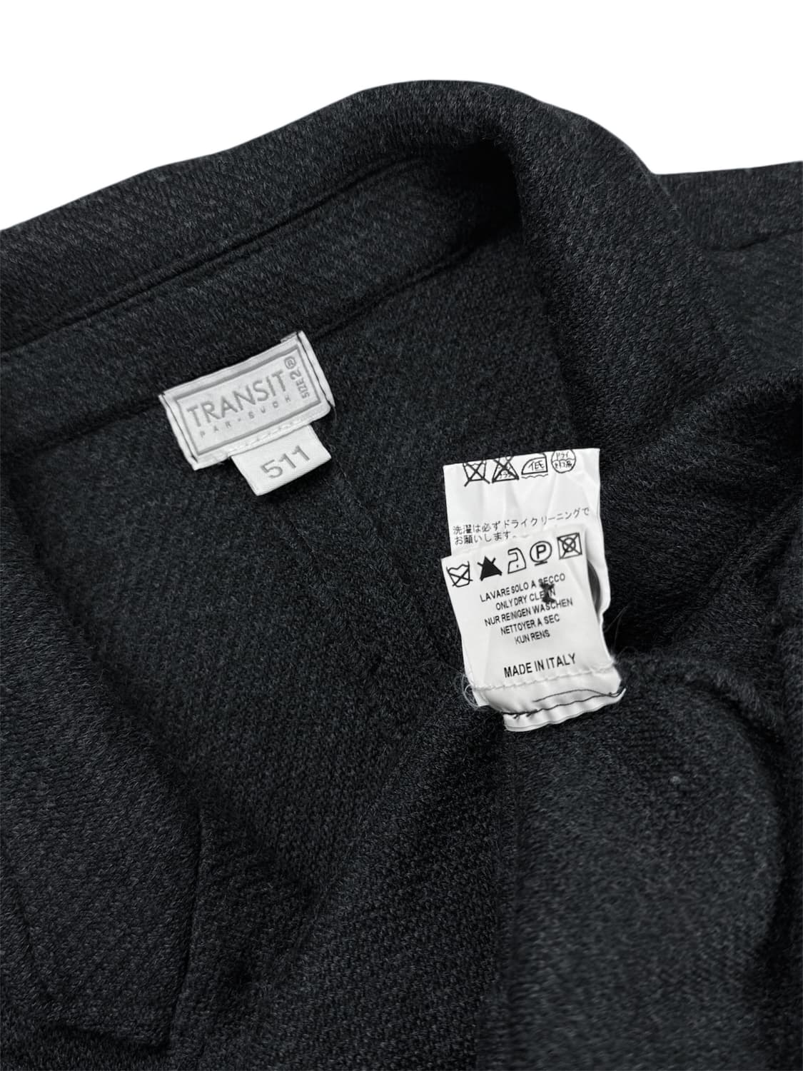 transit par such 커브 버튼 울 자켓 상품이미지8