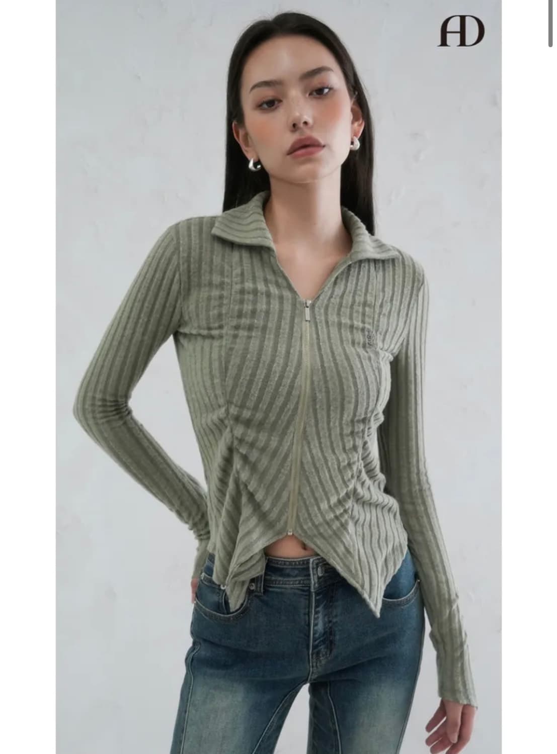 어반드레스 파예 셔링 집업 (Faye shirring Zip-up) 상품이미지2