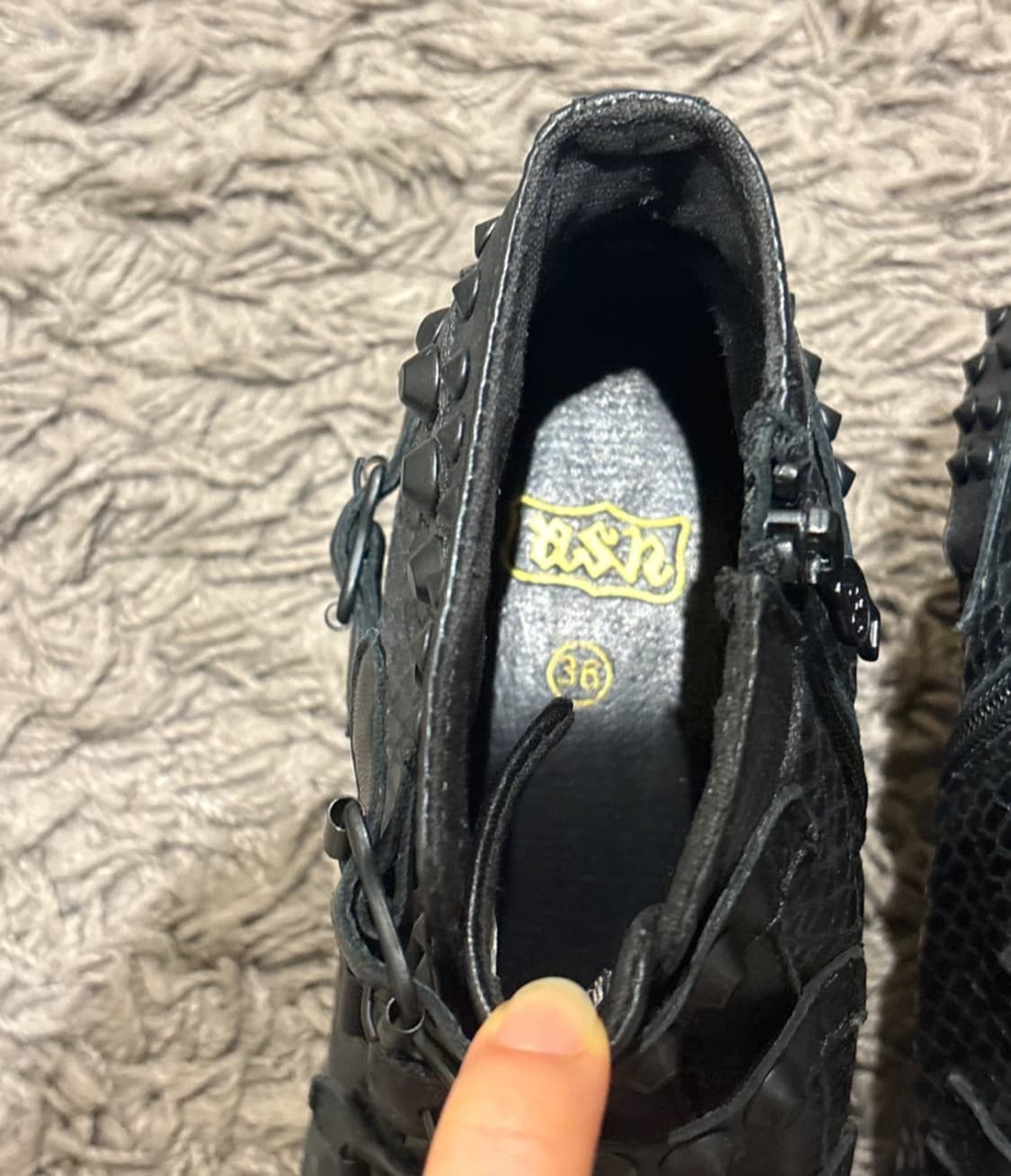 ASH 웨지힐 가죽 앵클 부츠 상품이미지2