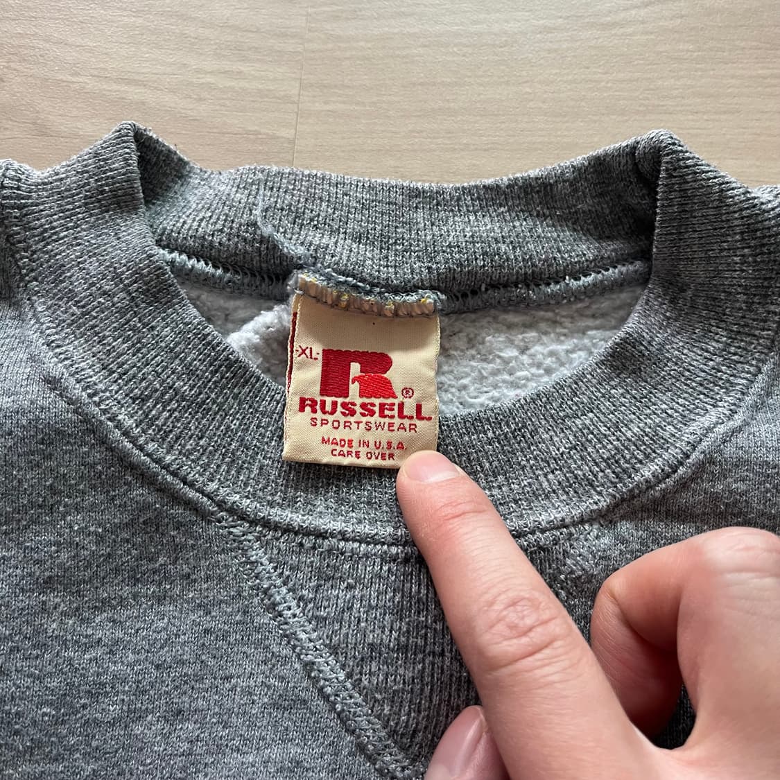 [XL] 70s 빈티지 러셀 스웻셔츠 맨투맨 멜란지그레이 상품이미지2