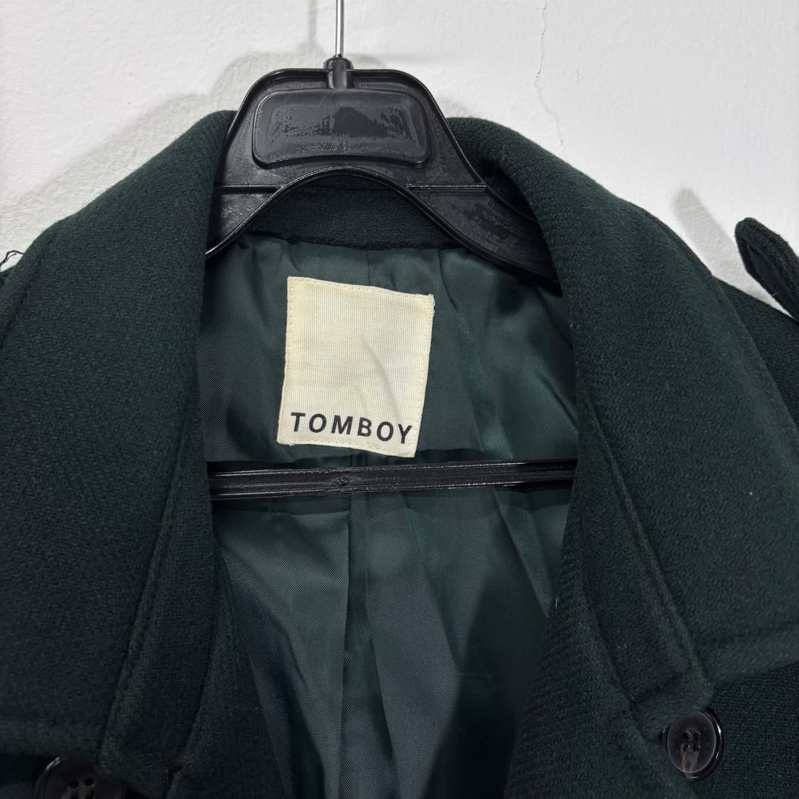 우먼FREE 스튜디오톰보이 다크그린 피코트 상품이미지3