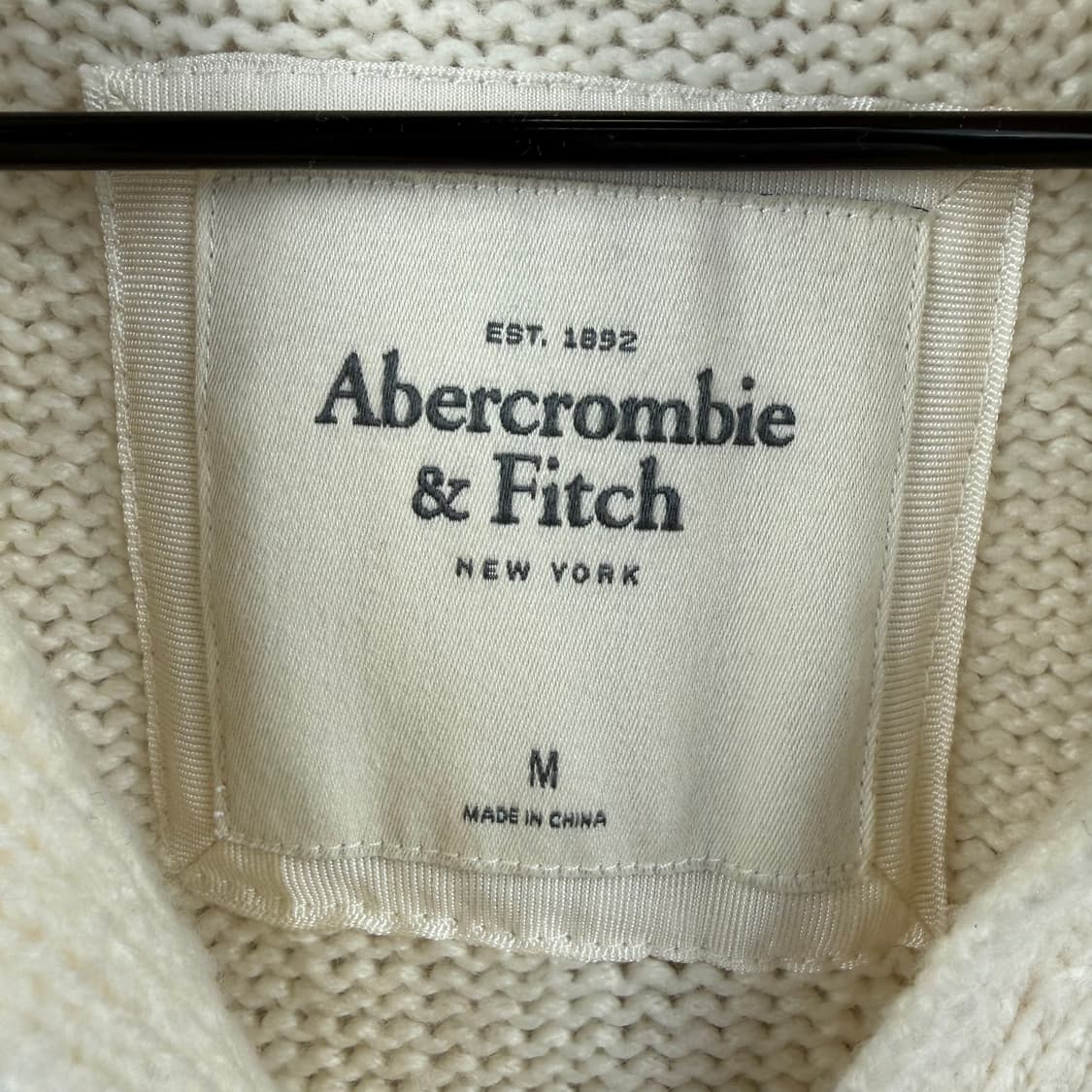 (M) 아베크롬비 숄 카라 가디건 아이보리 상품이미지3