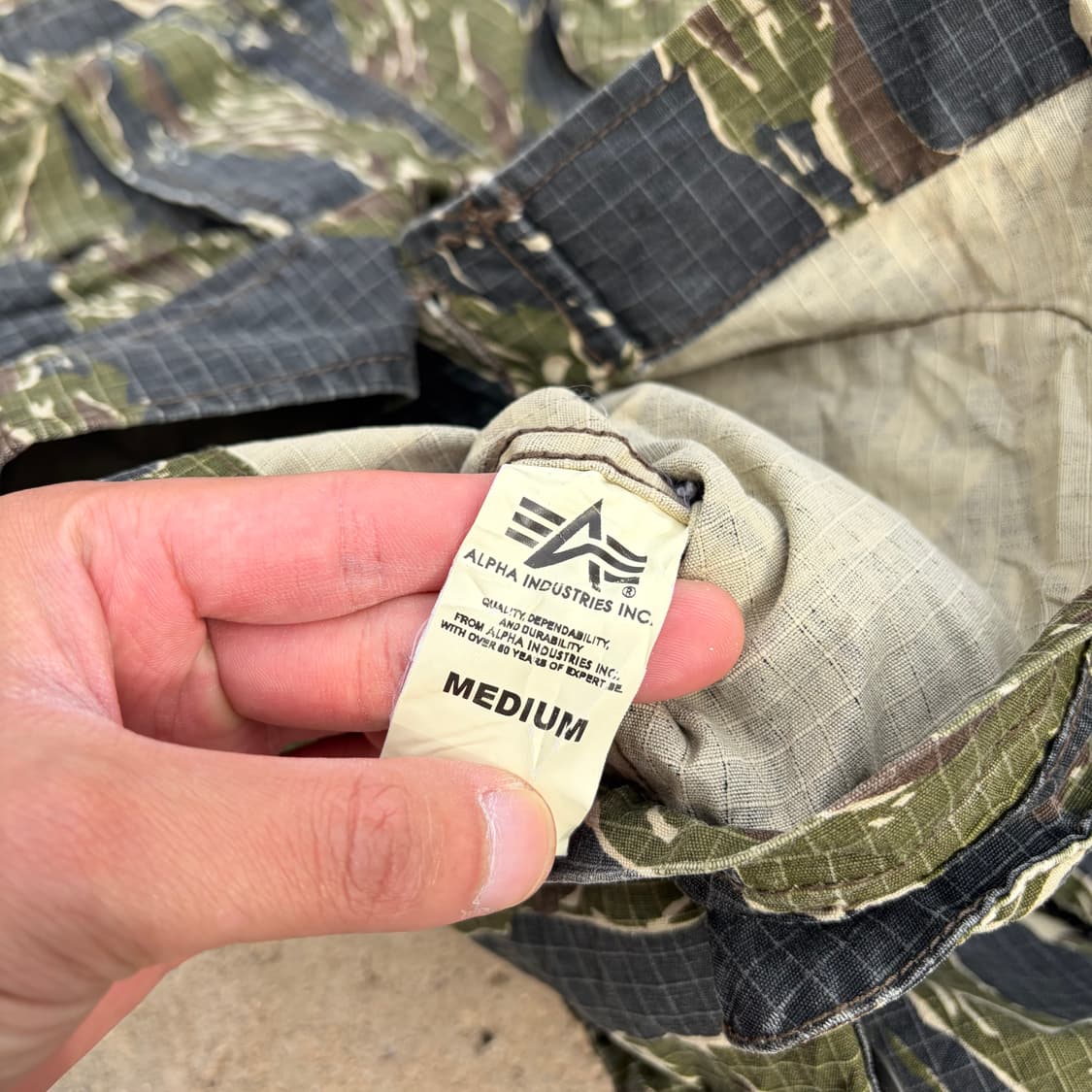 알파 인더스트리 빈티지 타이거 카모 BDU 자켓 M 상품이미지6