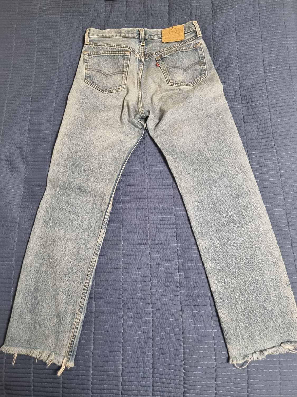 80s미제리바이스501 중청 워싱 컷팅 상품이미지2