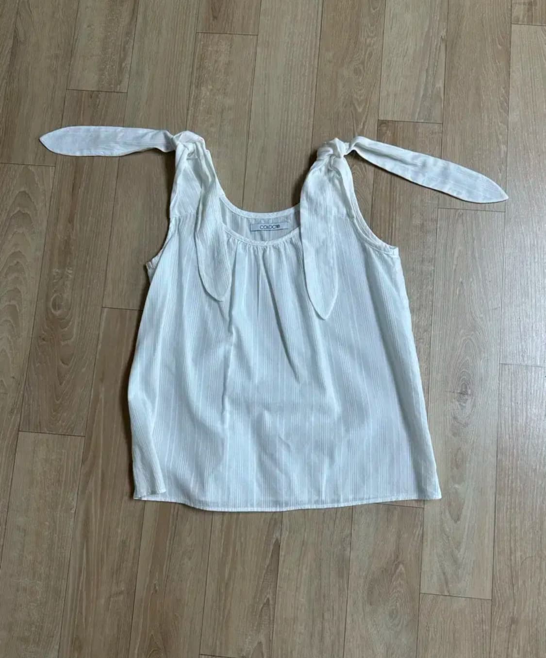 콜로신스 RABBIT TIE TIE BLOUSE STRIPE WHITE 상품이미지2