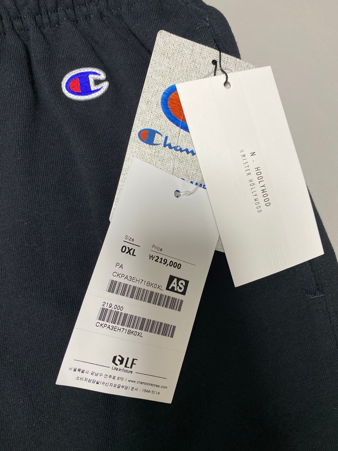 n. hollywood 엔할리우드 x 챔피온 콜라보 조거팬츠 XL 상품이미지1