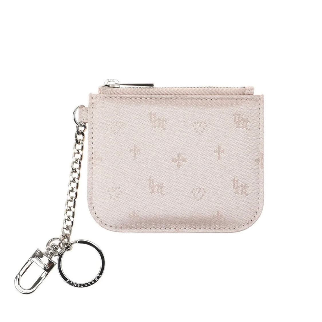 쓰리타임즈 자가드 체인 지갑 새상품 상품이미지1