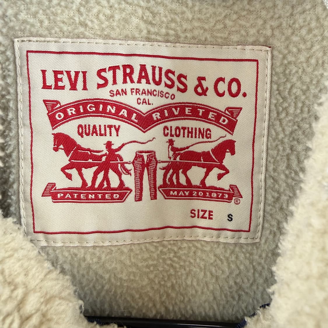 (S) 리바이스 플리스 조끼 아이보리 상품이미지3