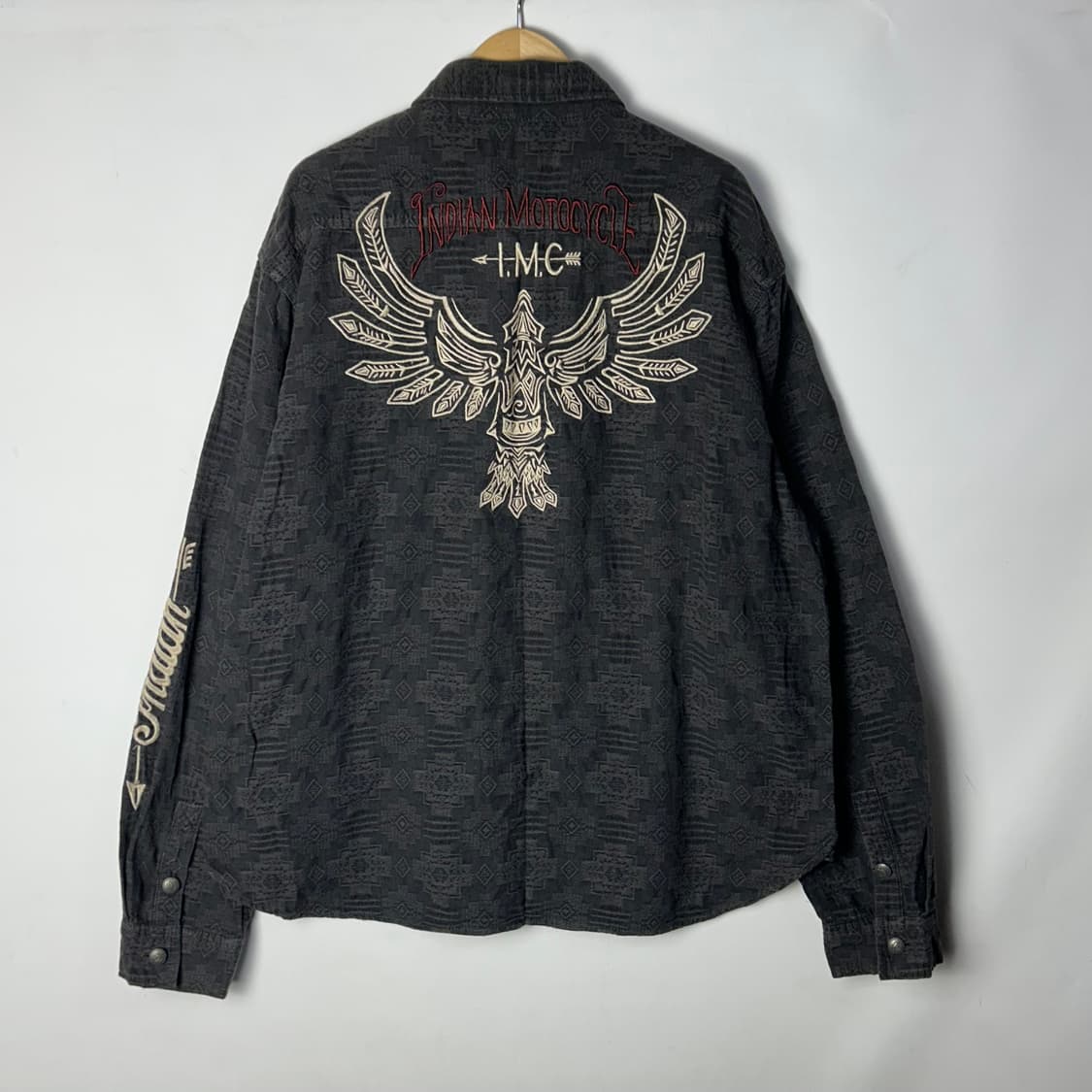 [Indian Motorcycle] 인디안 모터사이클 자수 워크 셔츠 상품이미지2