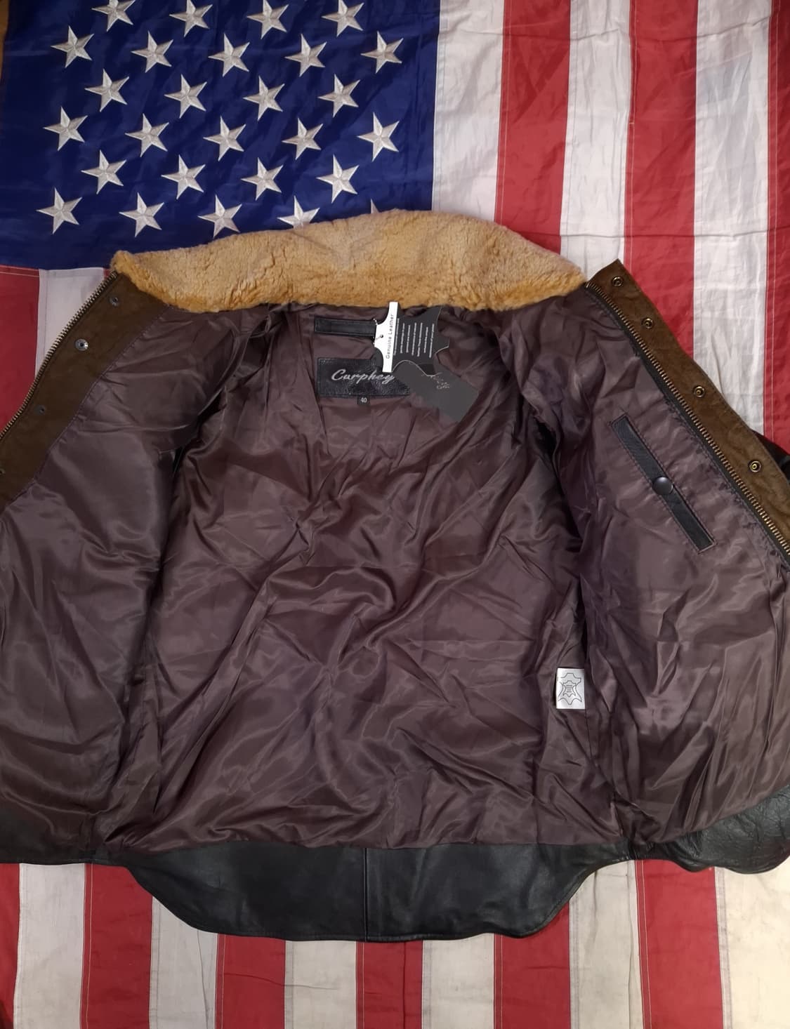 택새제품 Curphey 리얼레더 웨스턴 패딩 자켓 상품이미지7