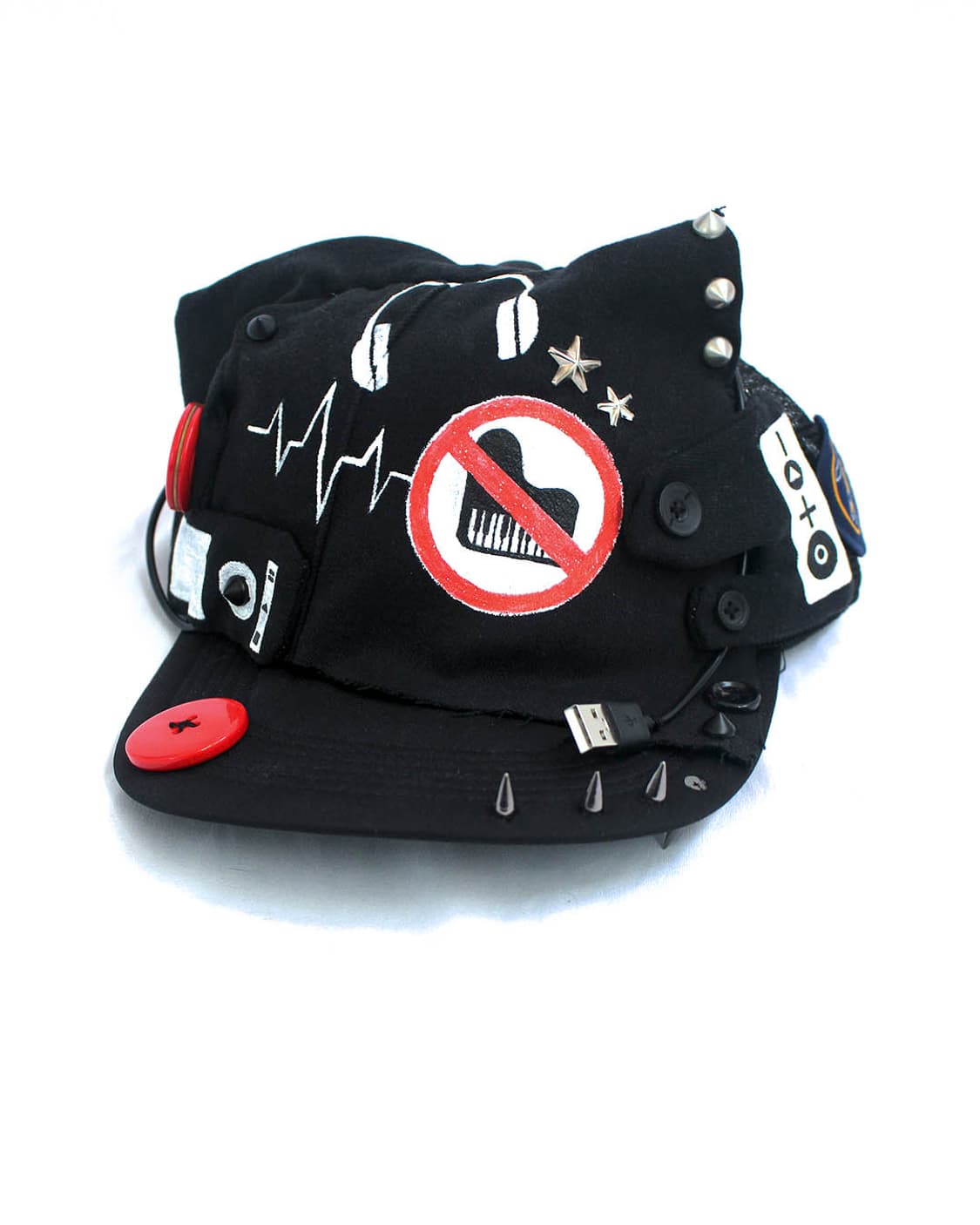 RED-NEON 'No Music' Cat-Ear snapback 상품이미지1
