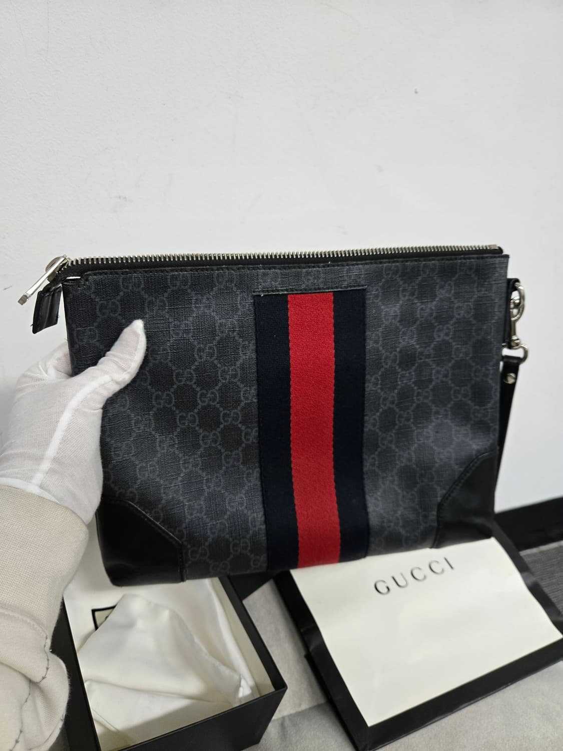 [보증서 정품] 구찌 웹삼선 클러치백 상품이미지5