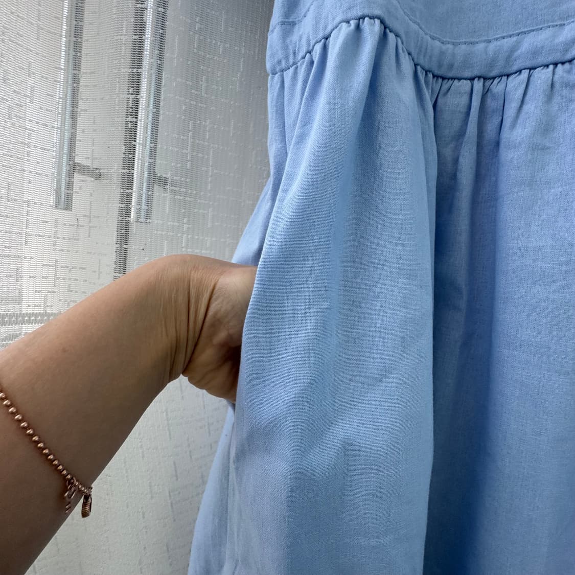 새상품 하늘색 반팔원피스 프리 상품이미지6