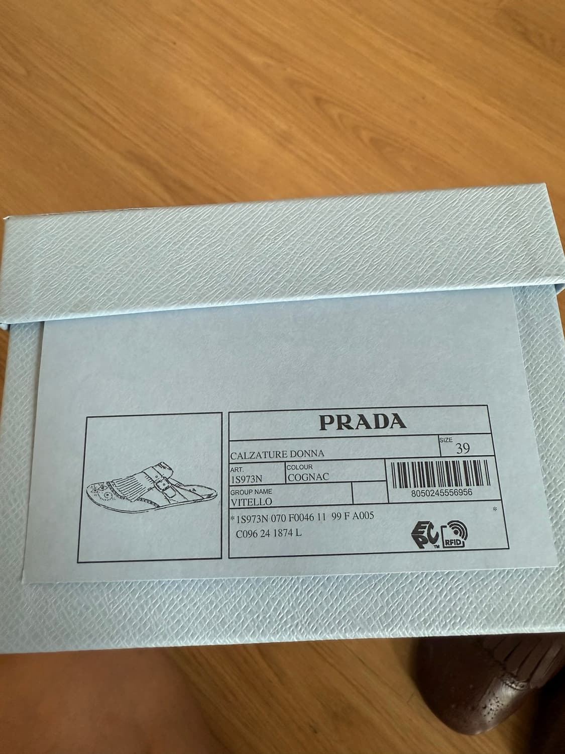 Prada 프라다 셔플 프린지 가죽 뮬 브라운 39 상품이미지5