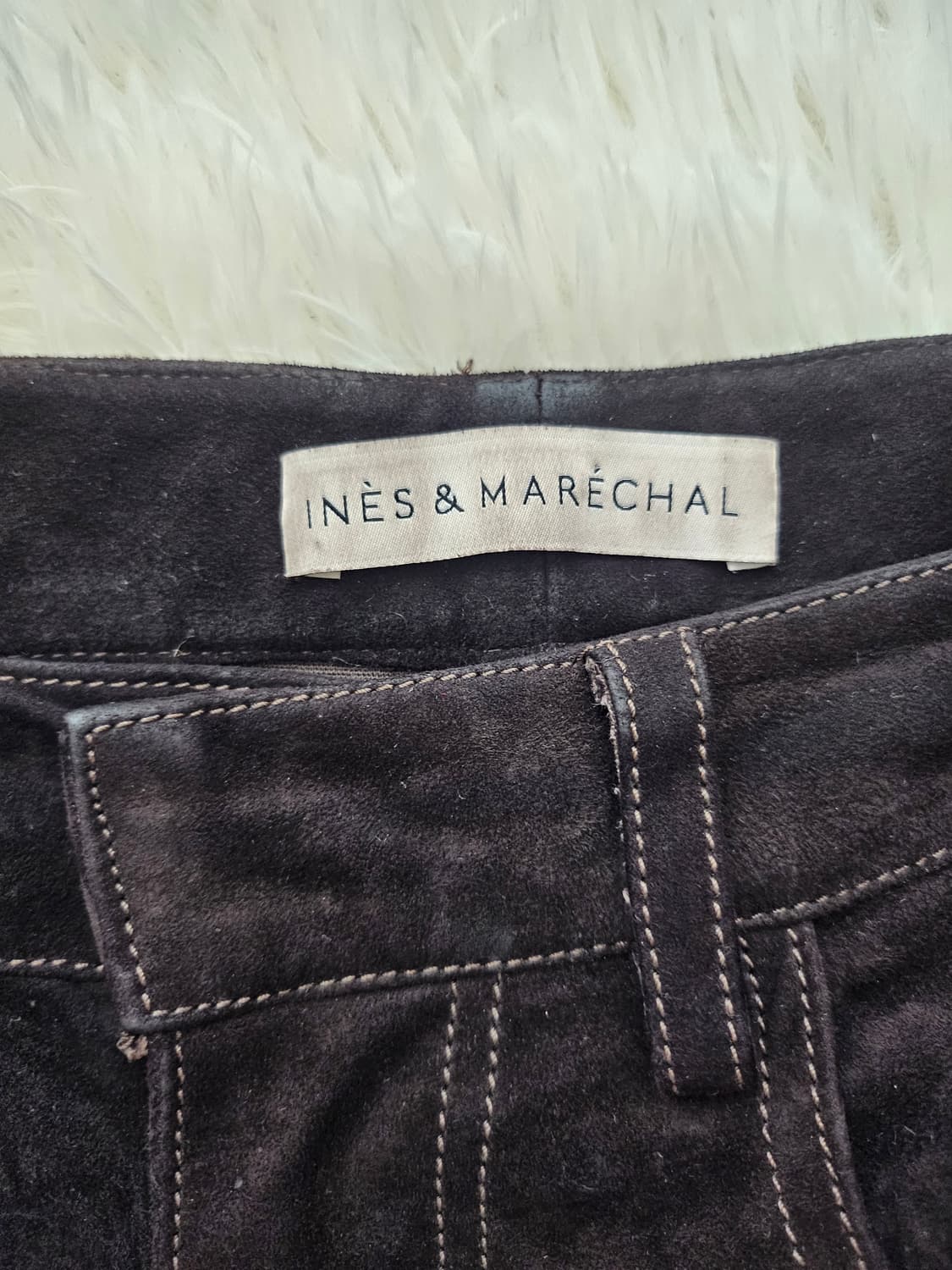 이네스마르샬 양가죽 스웨이드  바지 38 상품이미지3