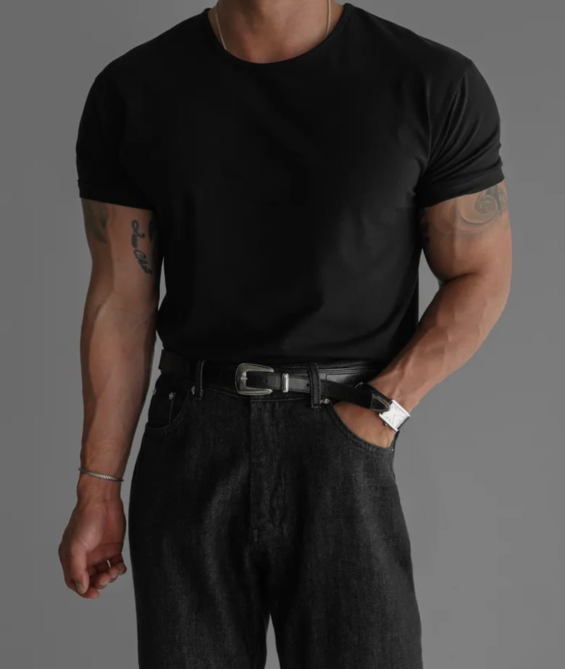 프리미엄 코튼 머슬핏 반팔티 M 상품이미지1