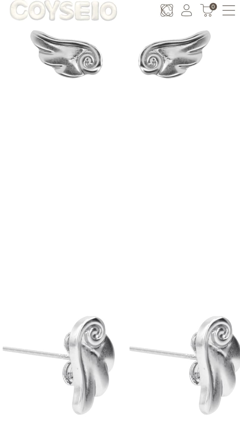 코이세이오 귀걸이 03 WING EARRING SILVER 상품이미지3